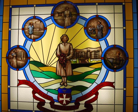 Stained glass at the hospital. Stained glass at the hospital.