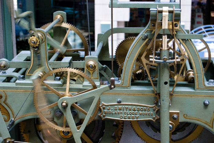 The guts of the clock.