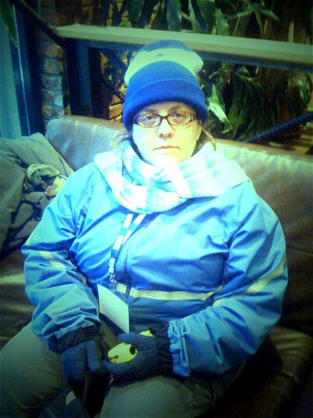 I am wearing many layers and look like my Great Grandma Holly.