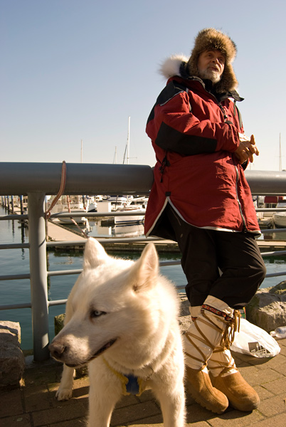 Olav, the sled dog owner