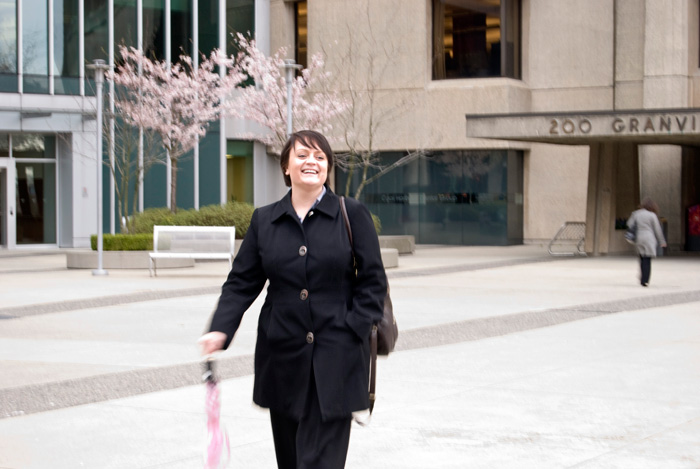 Cathy in the blossoms