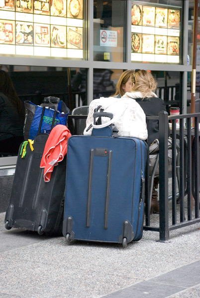 Packed up and ready to go.