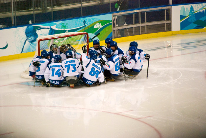 Italy's huddle