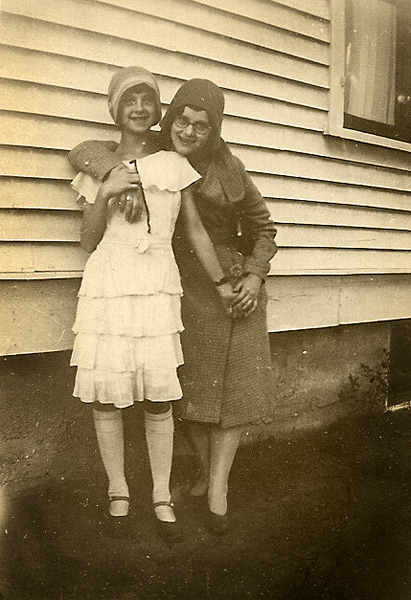 Grandma wearing her flapper dress.