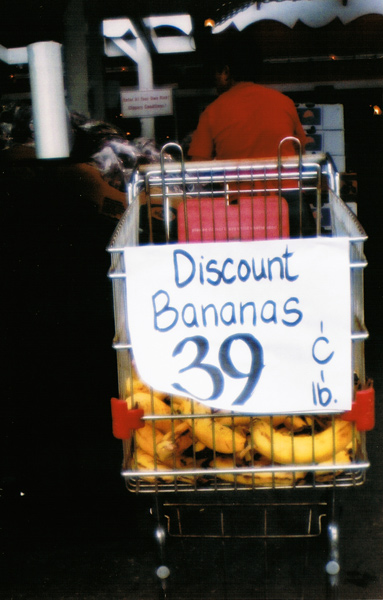 Discount bananas.