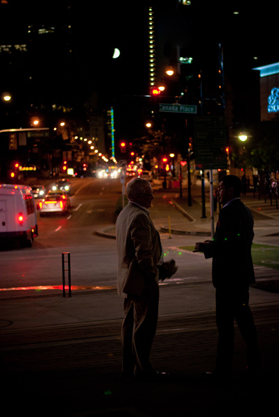 I think they're businessmen. They don't look like tourists.